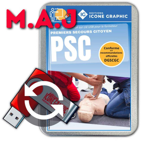 MISE A JOUR : CLE USB FORMATEUR PREMIERS SECOURS CITOYEN - P.S.C. (CLÉ À RENVOYER)