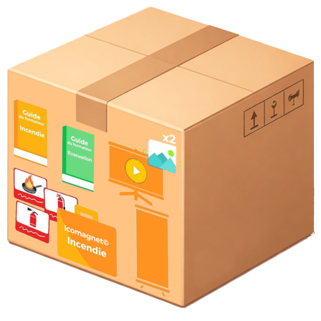Pack complet pour le formateur en sécurité incendie, extincteur et évacuation des locaux.