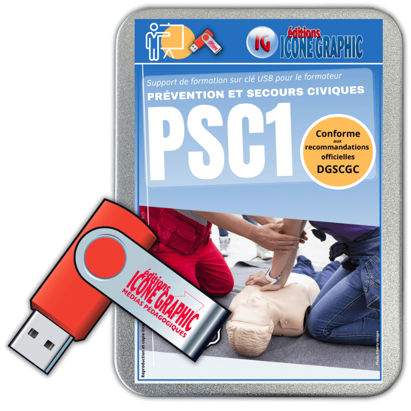 La clé USB formateur P.S.C.1 - Premiers secours ı Editions Icone Graphic