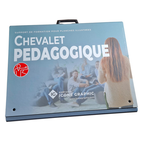 CHEVALET PÉDAGOGIQUE VIDE ET 27 POCHETTES A3