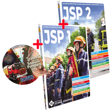 PACK JSP1 & 2 : LIVRE DE FORMATION INTERACTIF JEUNE SAPEUR-POMPIER CYCLE 1 & 2