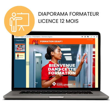 Diaporama Formateur SSIAP1 Service de sécurité incendie| Abonnement 12 mois