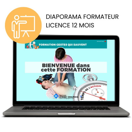 Diaporama Formateur GQS - Gestes Qui Sauvent | Abonnement 12 mois