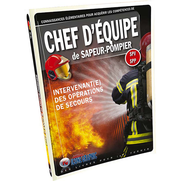 Livres de formation chef d'équipe de sapeur-pompier - guide complet devenir pompier - Icone Graphic