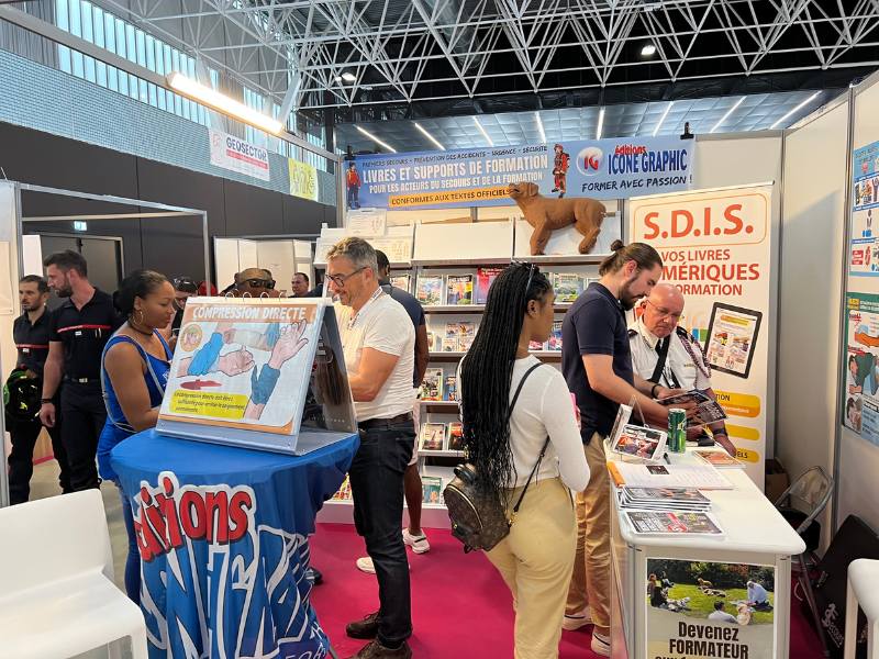 congres national des sapeurs-pompier de france stand icone graphic