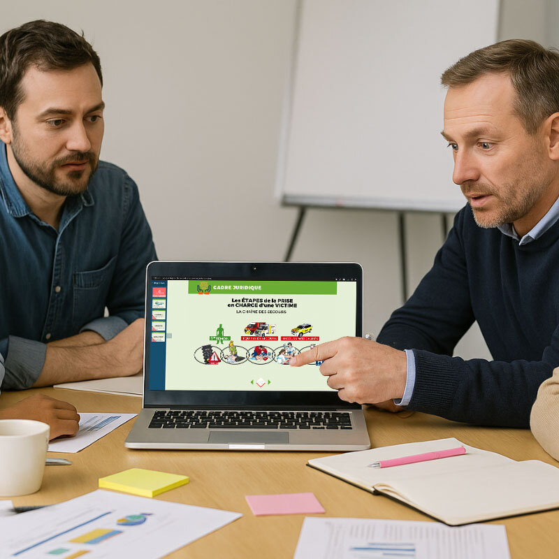 Le diaporama numérique PSE Icone Graphic est le support de référence pour animer vos formations premiers secours en équipe de niveau 1