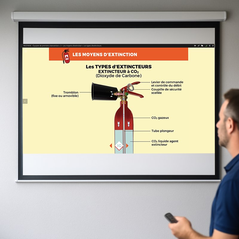 Le diaporama numérique EPI Icone Graphic est le support de référence pour animer vos formations equipier de premiere intervention