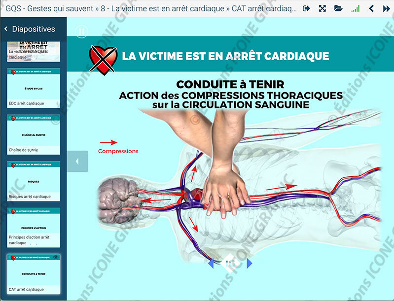 Diaporama de formation Gestes Qui Sauvent - support numérique formateur GQS