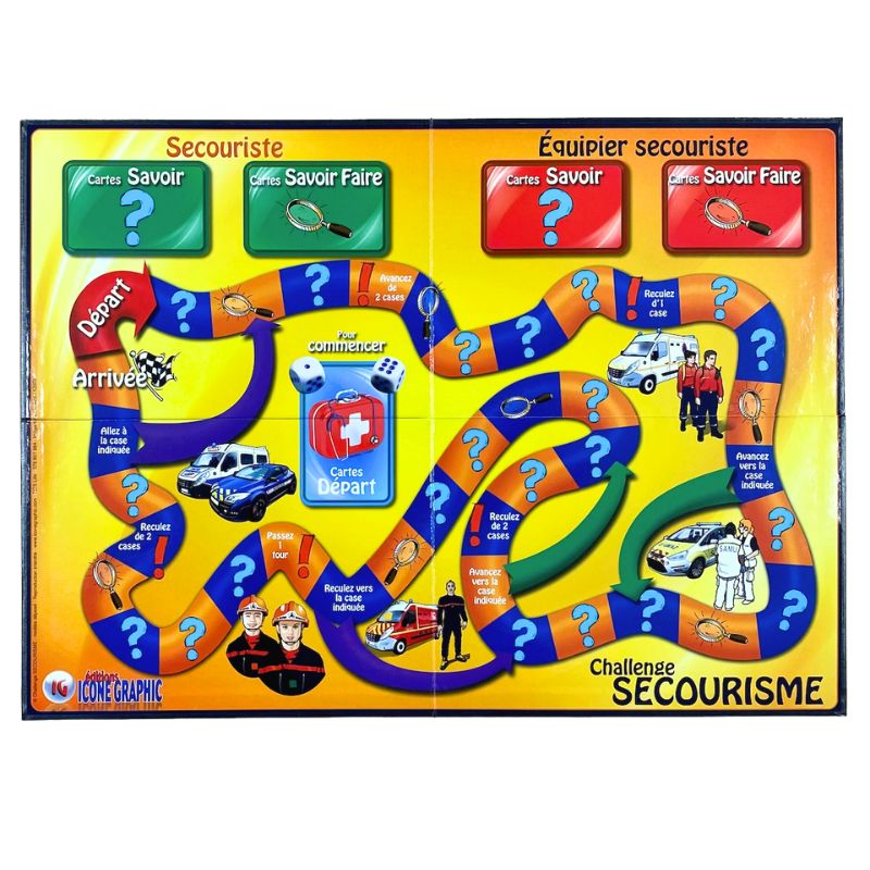 Le jeu de société des secouristes et pompiers pour apprendre les premiers secours en équipe PSE