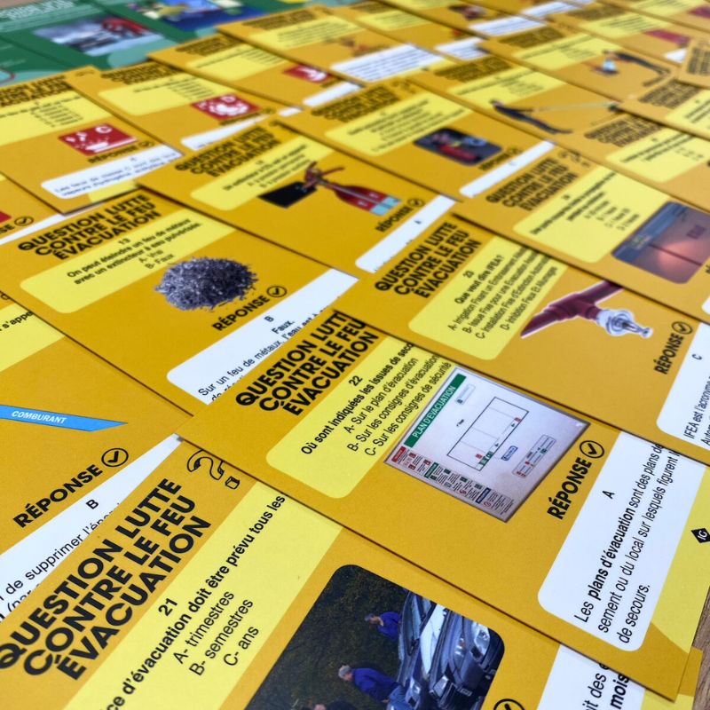 jeu challenge formation equipier de premiere intervention EPI et evacuation guide file serre file