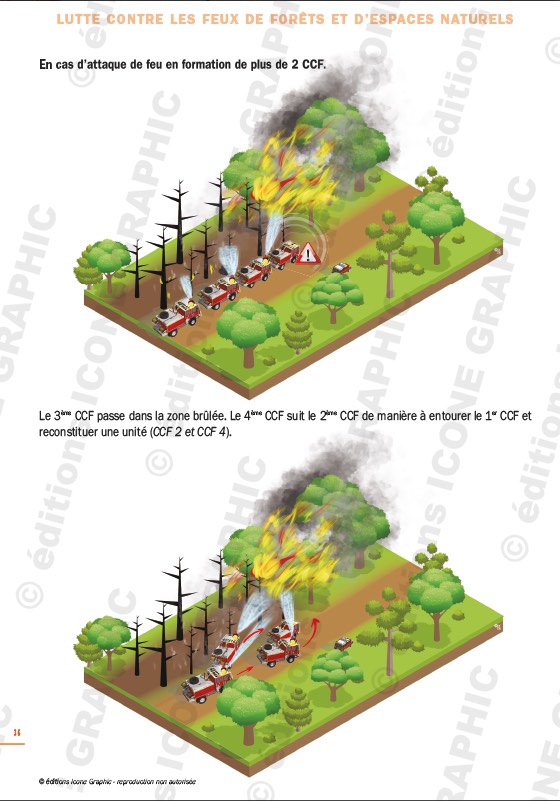 Image livre lutte contre les feux de forêt sapeurs-pompiers editions icone graphic.
