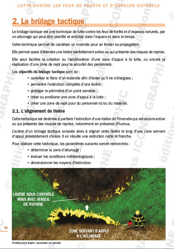 Image livre lutte contre les feux de forêt sapeurs-pompiers editions icone graphic.