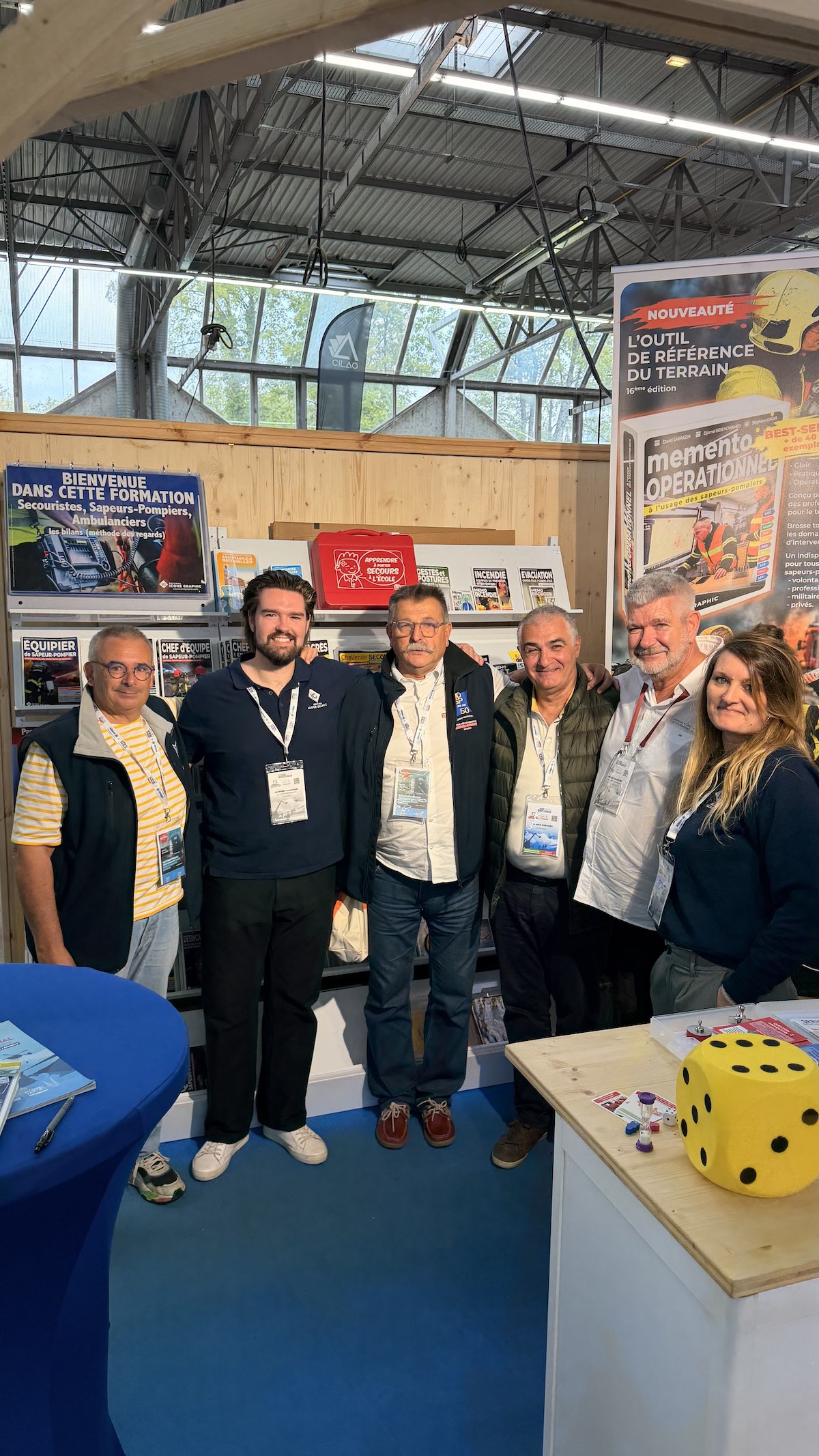retour sur le mondial secours et protection avec icone graphic - Patrick Chavada Président de l'ANIMS - Frédéric Duchemin président l'union départemental des spaeurs-pompiers de la manche 50