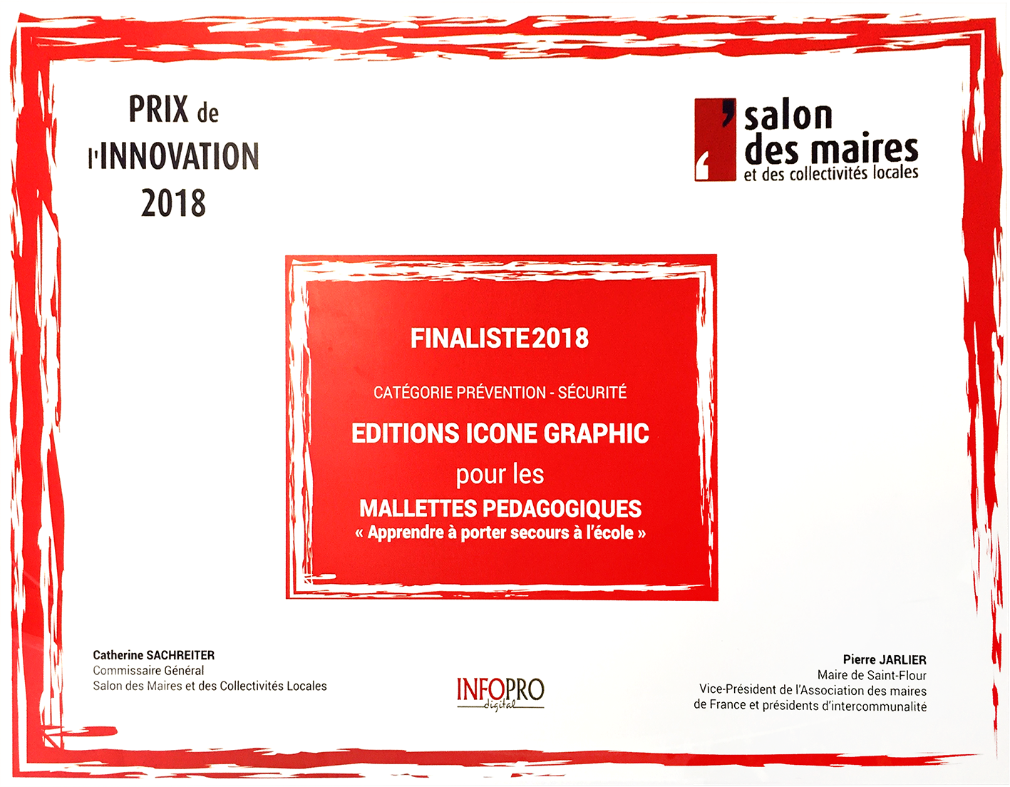 Mallette enfants apprendre à porter secours à l'école prix innovation salon des maires