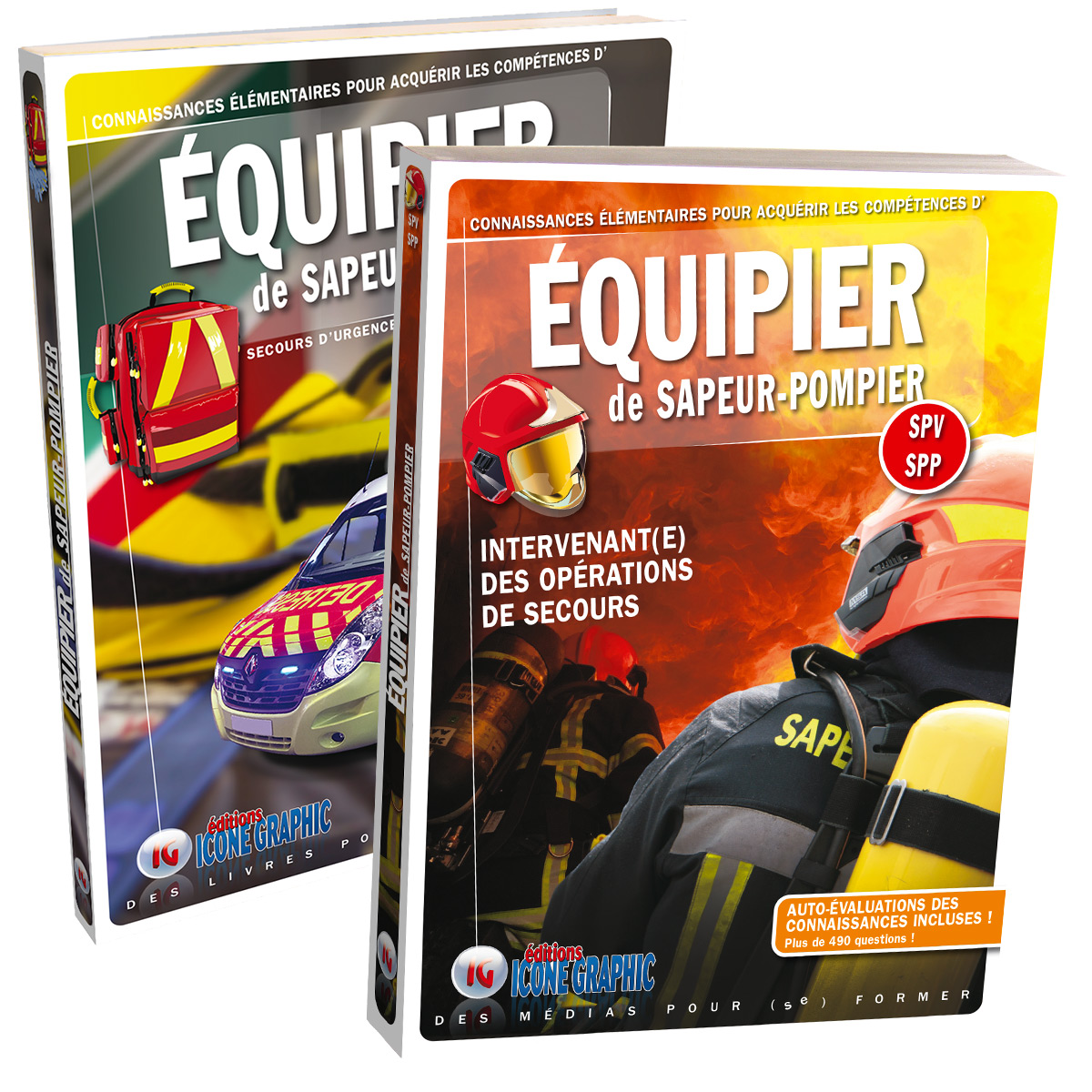 Livres de formation de l'équipier de sapeur-pompier - guide complet devenir pompier - Icone Graphic