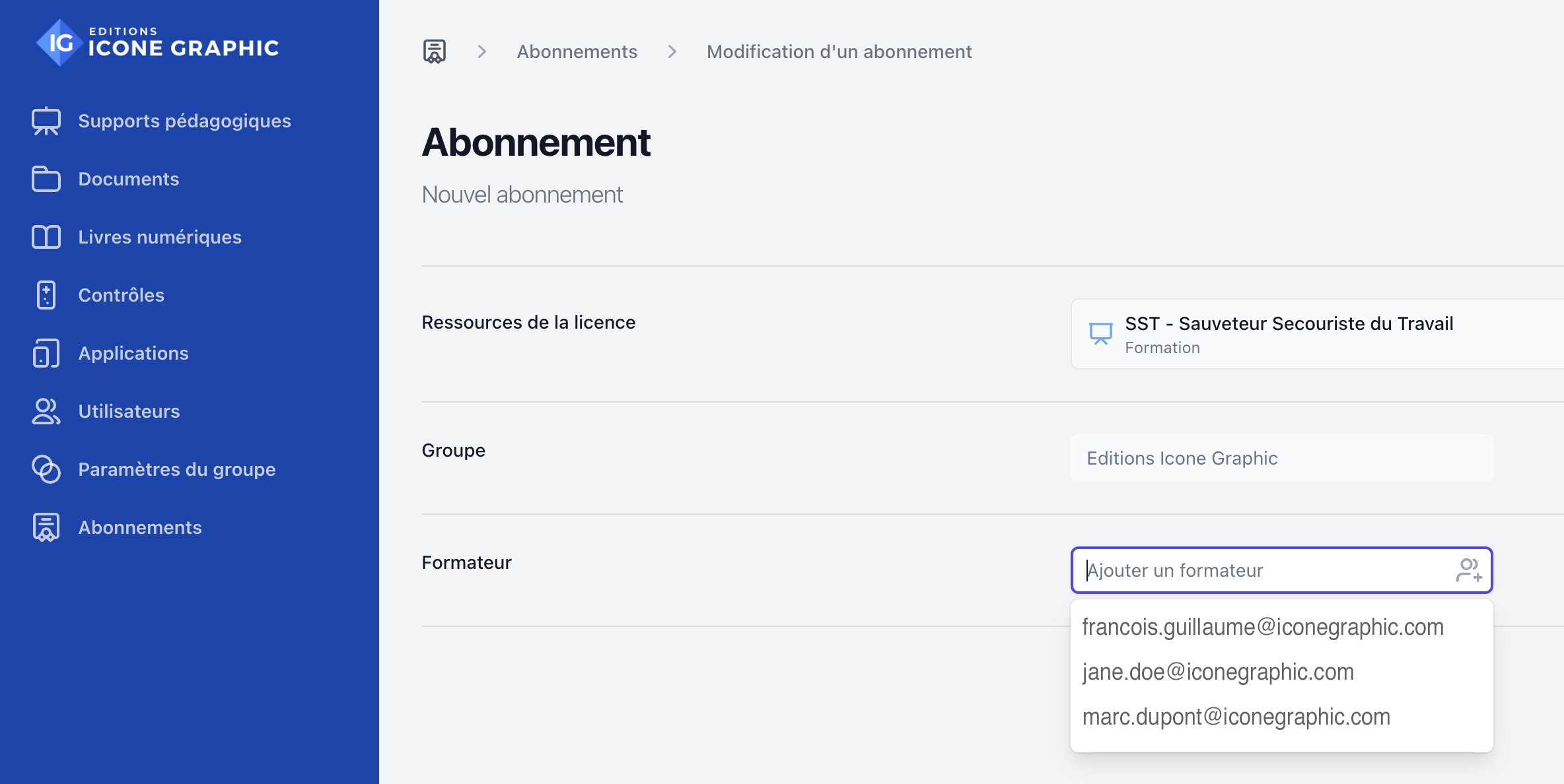 attribution formateur edoc6