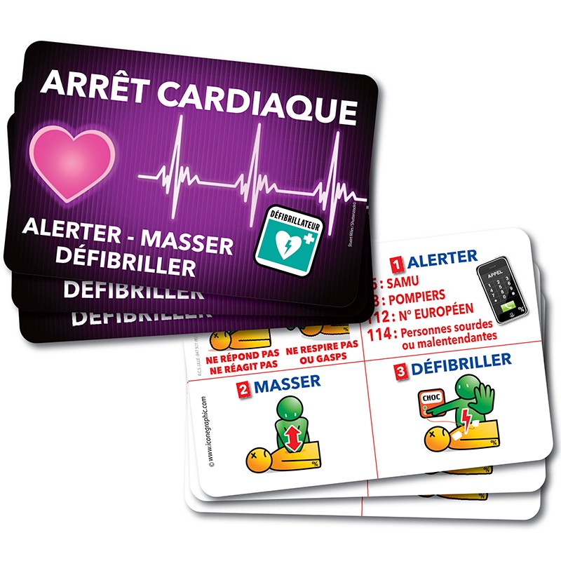 carte urgence arrêt cardiaque memo massage cardiaque