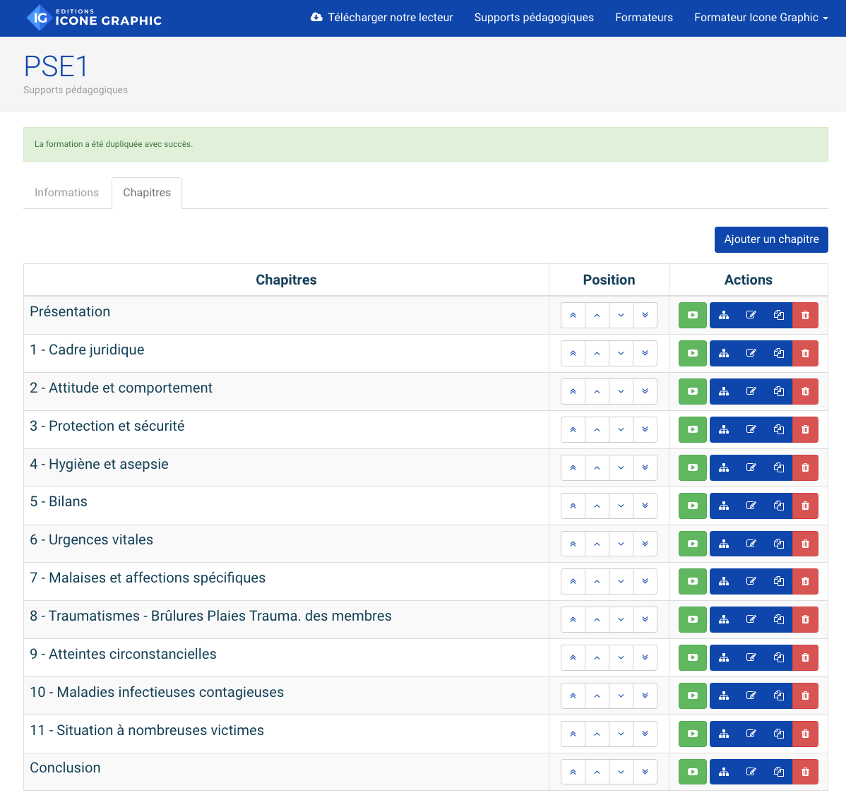 Le diaporama numérique PSE Icone Graphic est le support de référence pour animer vos formations premiers secours en équipe de niveau 1