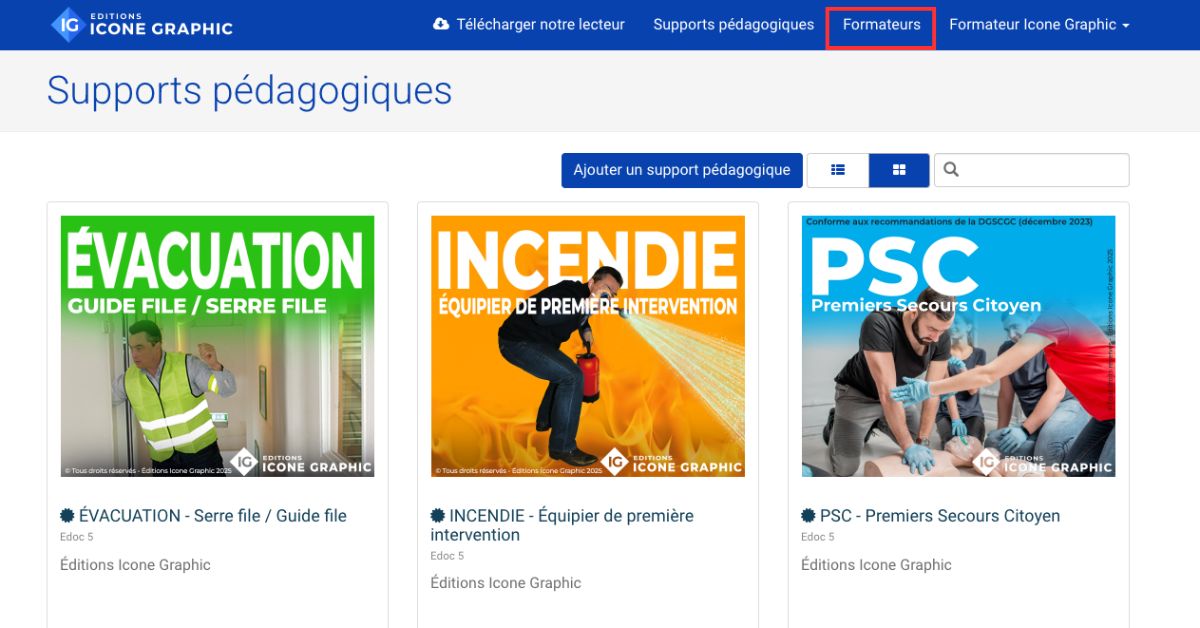 étapes ajout d'un formateur diaporama formateur