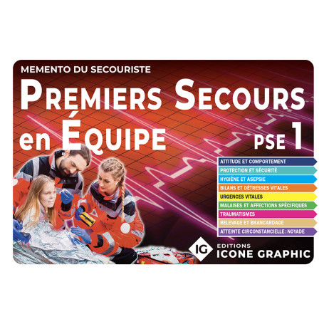 Le diaporama numérique PSE Icone Graphic est le support de référence pour animer vos formations premiers secours en équipe de niveau 1