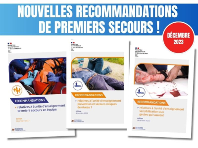 Nouvelles recommandations de premiers secours de décembre 2023 - GQS, PSC1, PSE